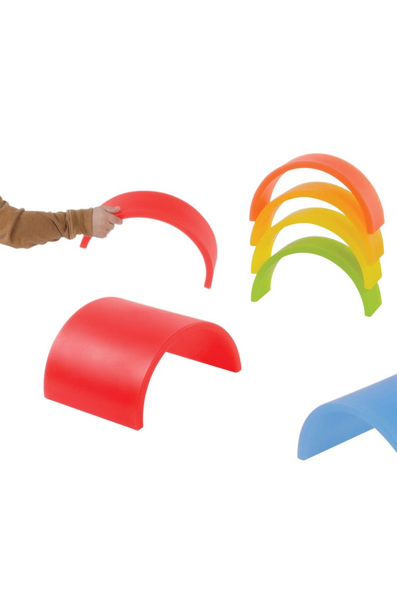 Kaplan Early Learning Company Discovery Rainbow Arches and Tunnels - 10 Pieces, Alternate, color, Multicolored