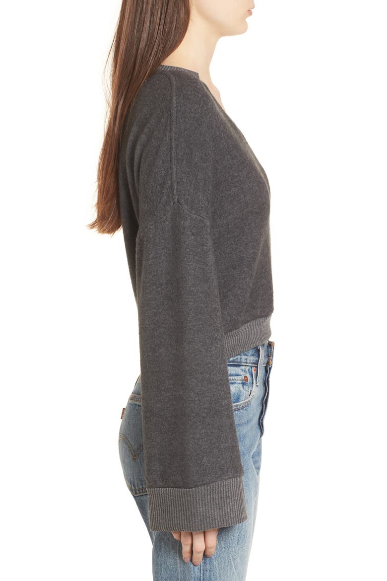 Bell Sleeve Sweater, Alternate, color, CHARCOAL