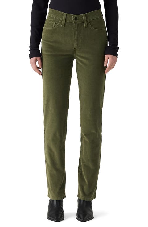 724™ High Waist Straight Leg Corduroy Jeans (Ivy Green)