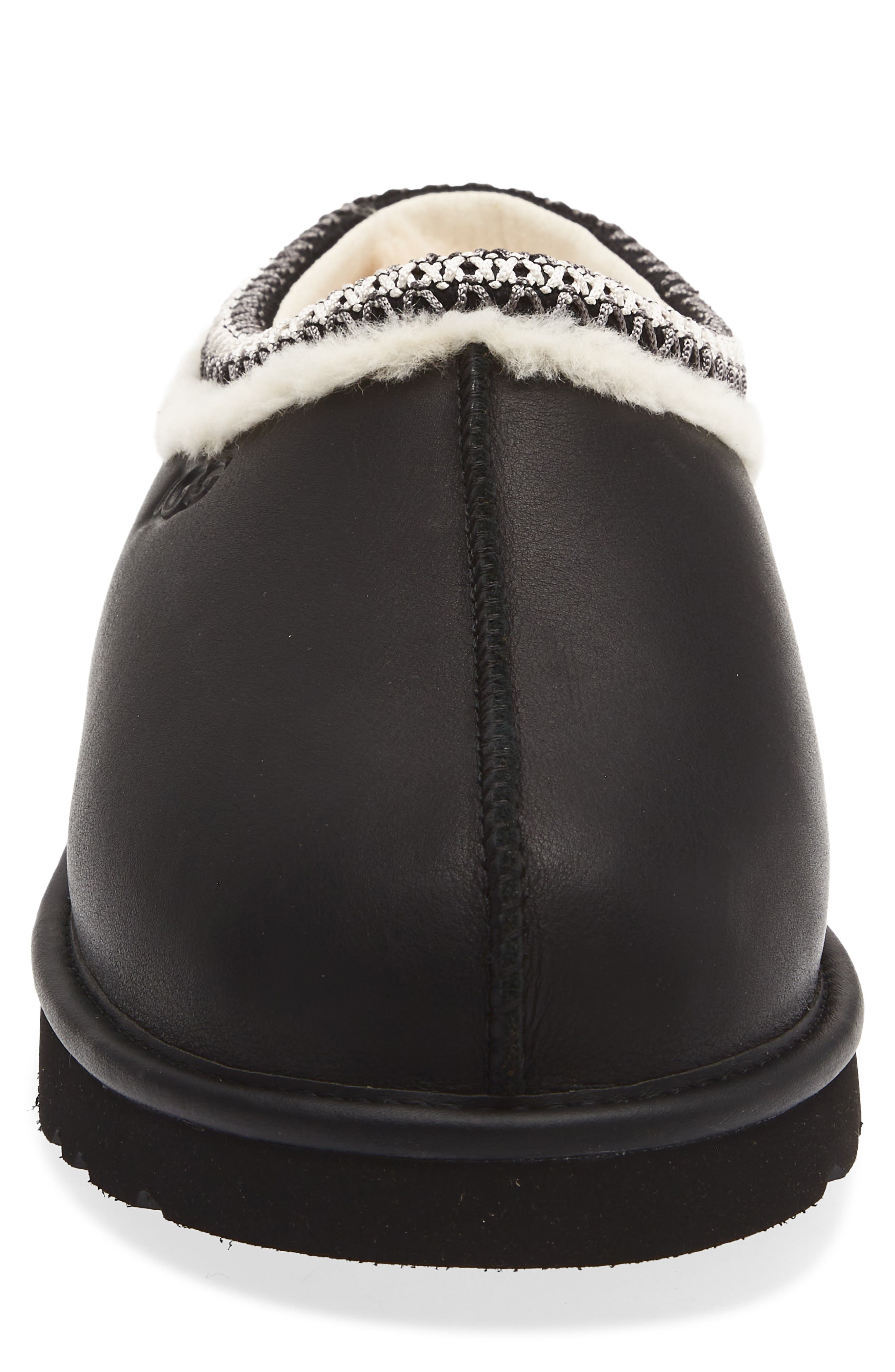 Tasman Leather Slipper, Alternate, color, BLACK