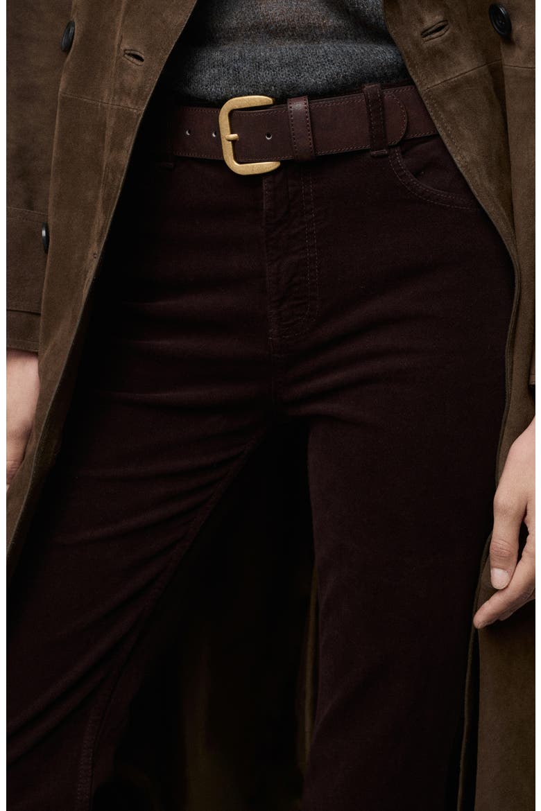 Flare Velvet Jeans, Alternate, color, CHOCOLATE