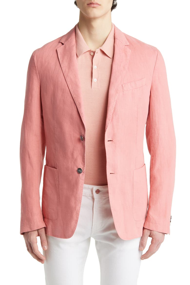 Hanry Slim Fit Linen Sport Coat, Main, color, OPEN PINK