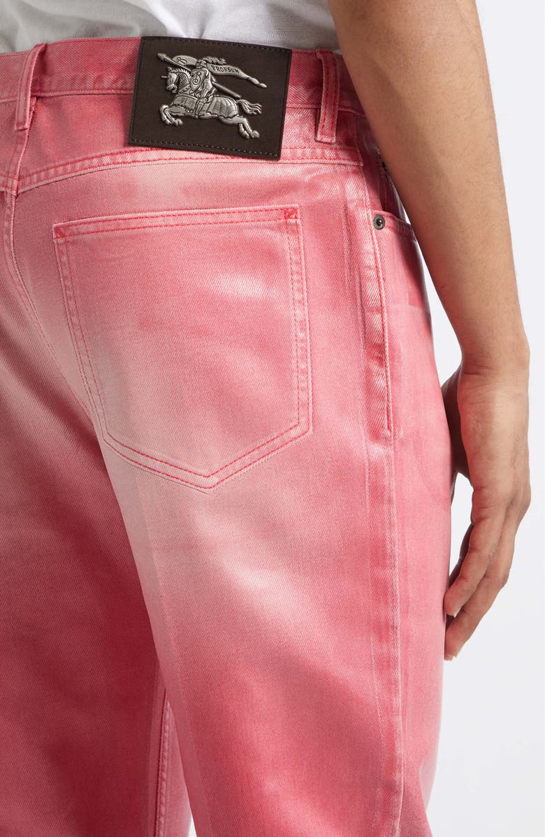 Burberry Randolph Coated Slim Fit Jeans, Alternate, color, Cherry Pink