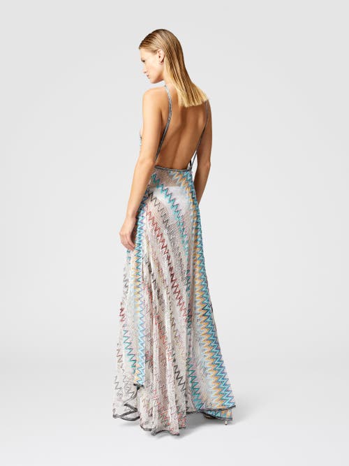 Missoni Zig Zag Mesh Cover-up Dress With Sequins In Multicoloured