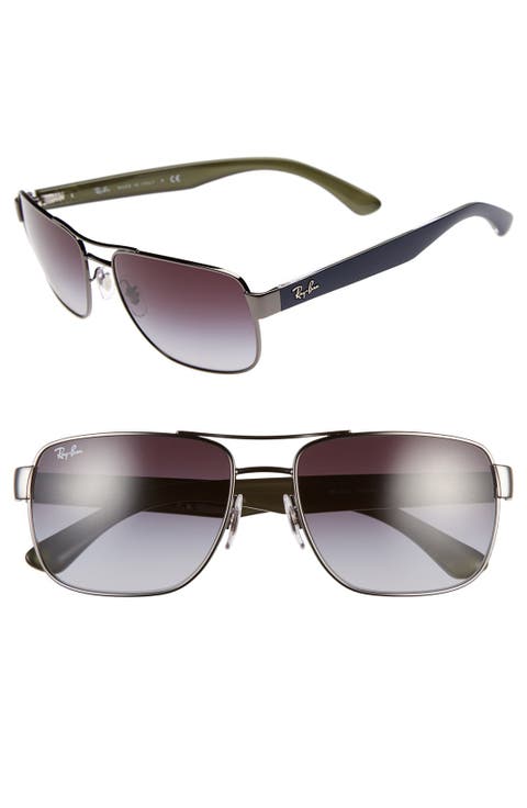 58mm Steel Aviator Sunglasses