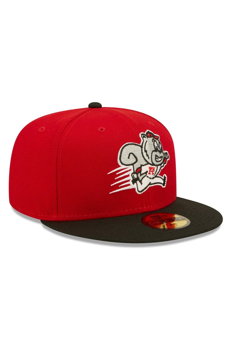 Men's New Era Red Richmond Flying Squirrels Theme Night 59FIFTY Fitted Hat, Alternate, color, Red