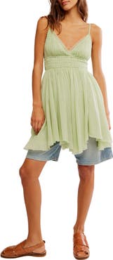 Free People Delia Asymmetric Raw Hem Cotton Dress