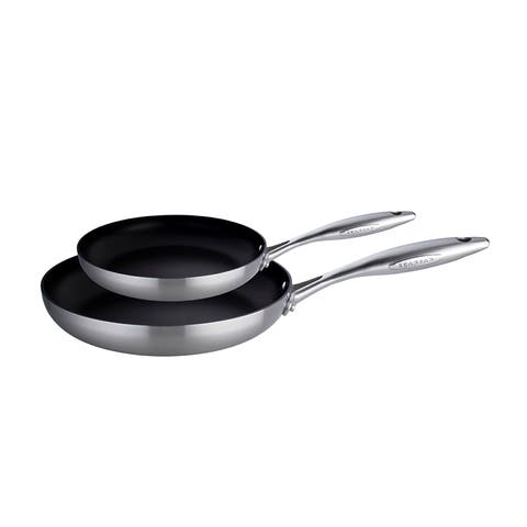 CTX 2 Piece Nonstick Fry Pan Set, 8" & 10.25", Stainless