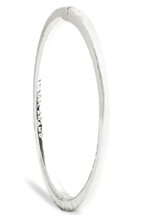 Anabel Aram Jewelry Farrier Thin Hinged Bangle In Silver