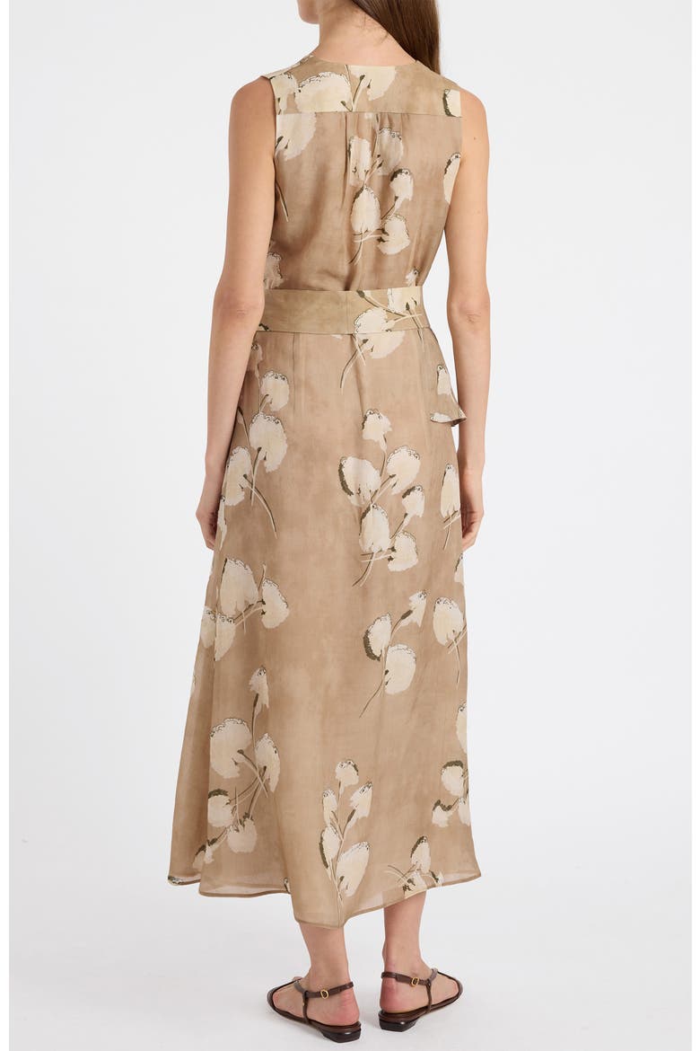 Cona Midi Dress with Ruffle Panel, Alternate, color, Chai
