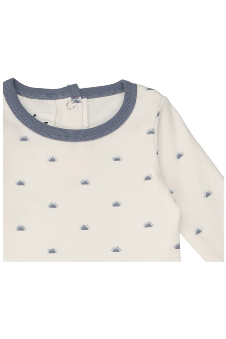 Sun Print Cotton Knit Top & Leggings, Alternate, color, WHITE/BLUE