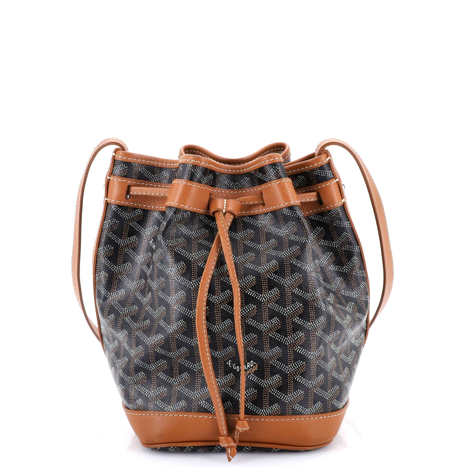 Petit Flot Bucket Bag Coated Canvas PM, Main, color, Brown