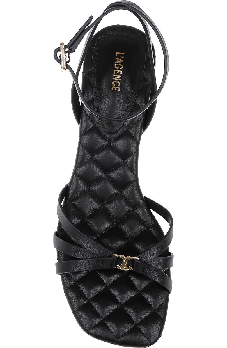 L'AGENCE Genette Ankle Strap Kitten Heel Sandal, Alternate, color,