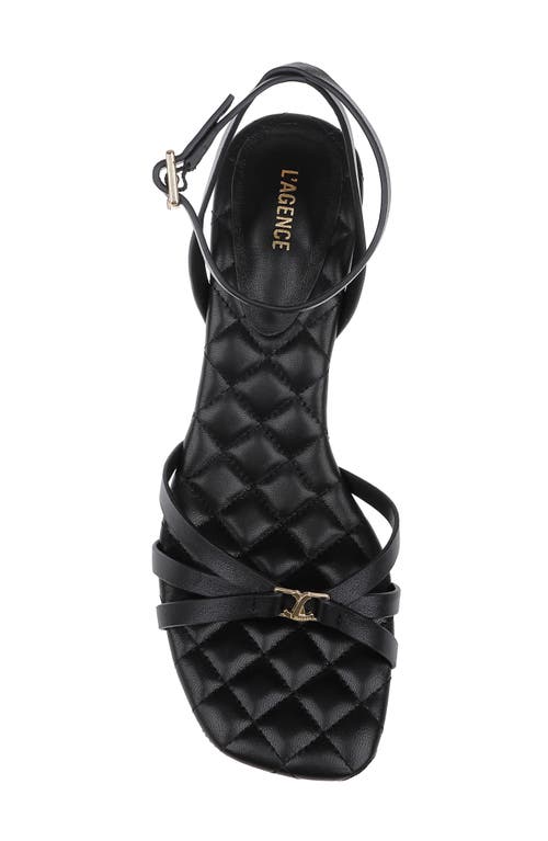 L AGENCE L'AGENCE GENETTE ANKLE STRAP KITTEN HEEL SANDAL 