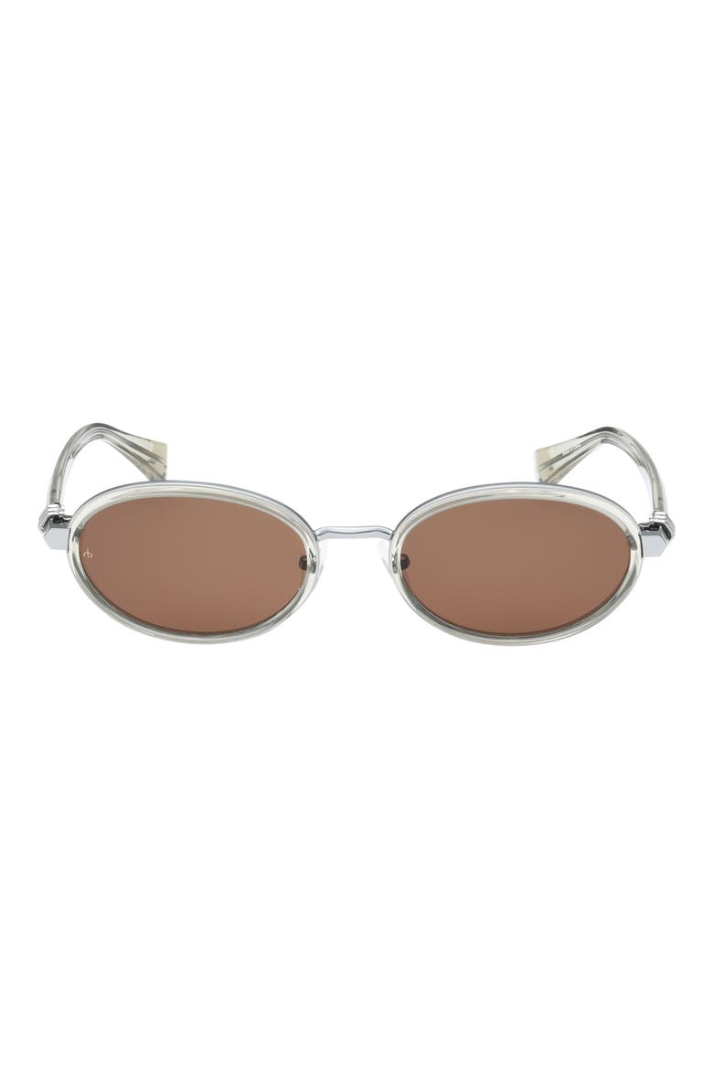 56mm Oval Sunglasses, Main, color, SHINY CRYSTAL TIDAL FOAM TAN L