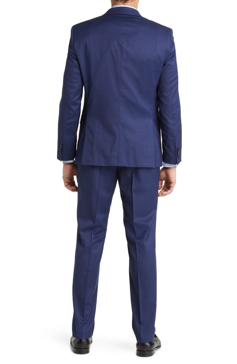 BOSS Huge Blue Plaid Stretch Wool Suit, Alternate, color, 