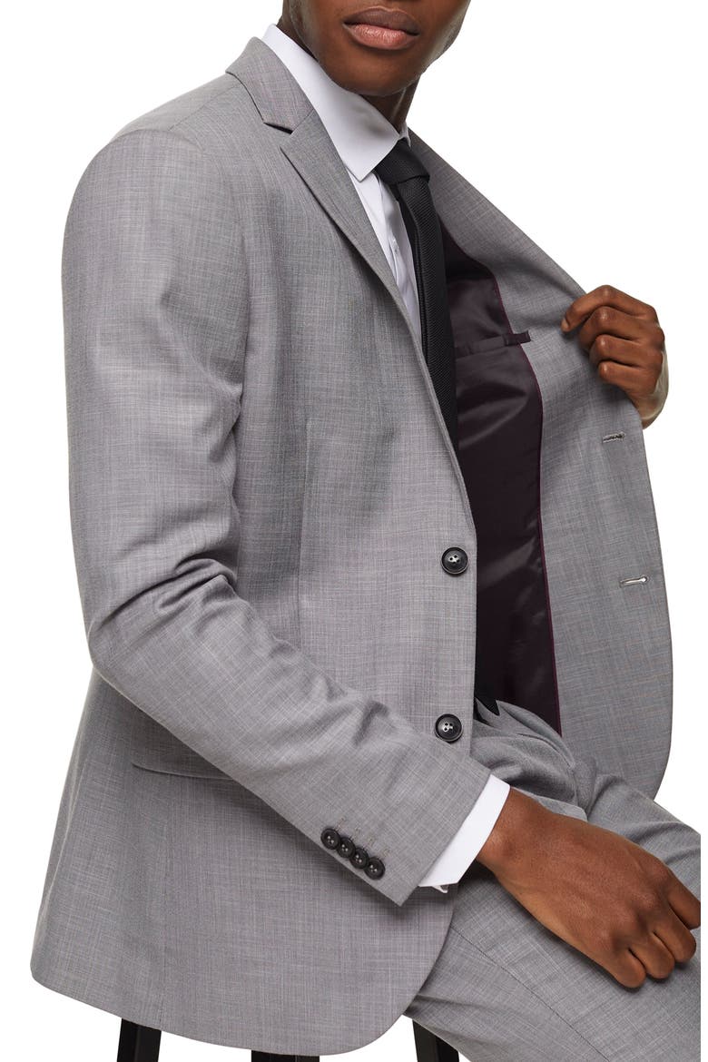 Skinny Fit Suit Jacket, Alternate, color, GREY