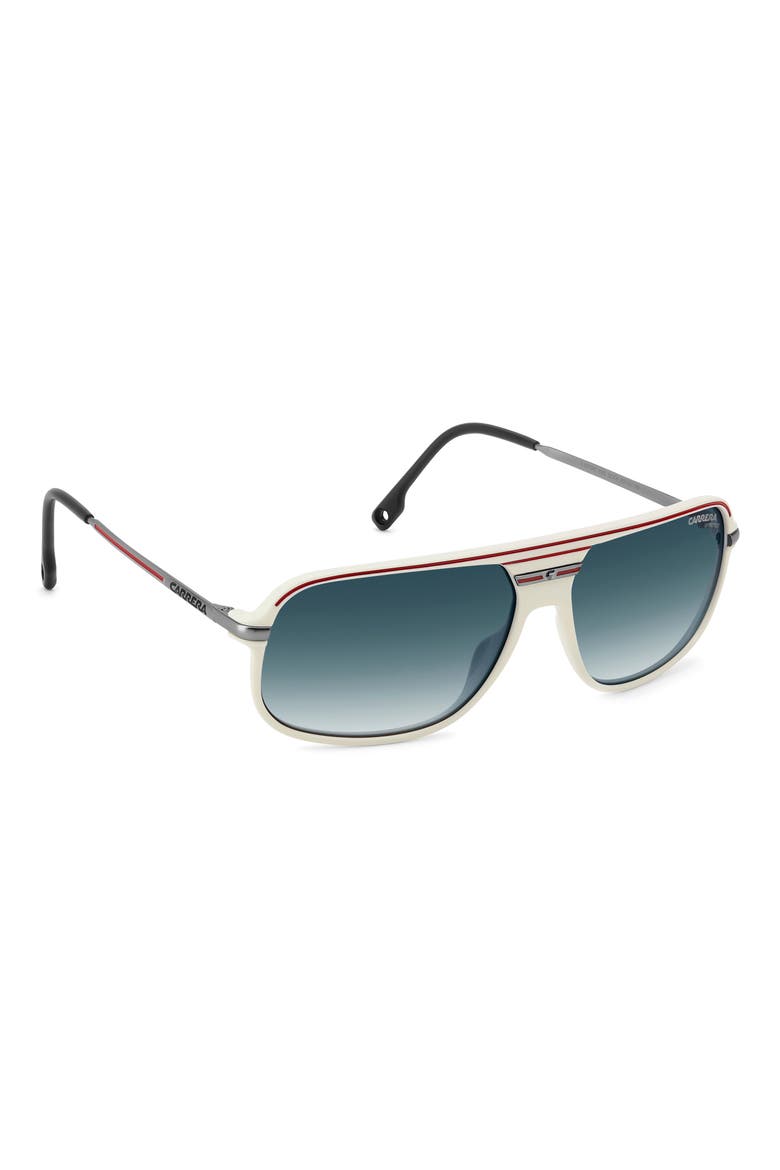 C Sport 62mm Oversize Gradient Rectangular Sunglasses, Alternate, color, IVORY/ DK BLUE SF