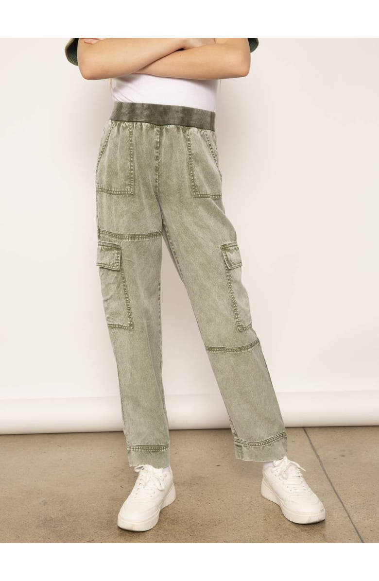 Central Park West Beck Tencel Cargo Trouser, Main, color, Olive