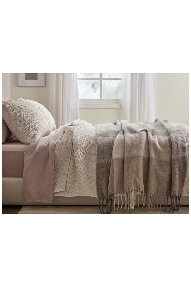 Wool Blend Throw Blanket, Alternate, color, NATURAL PLAID