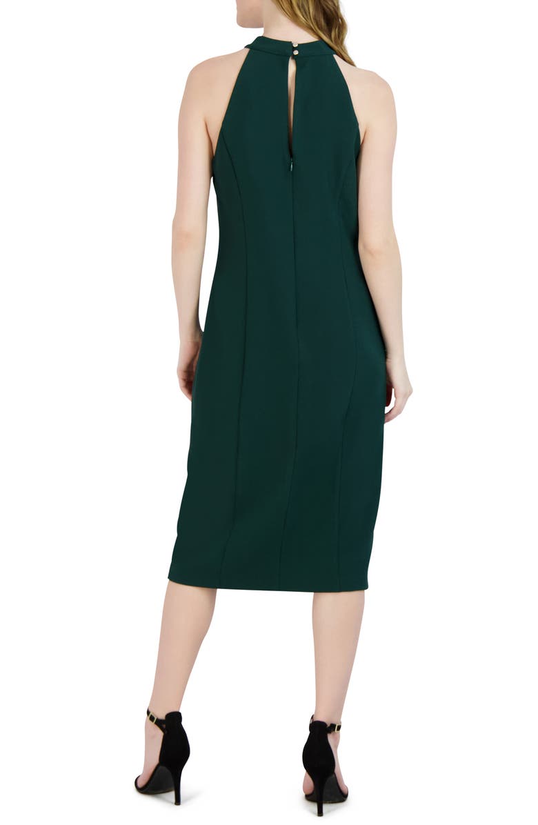 Julia Jordan Twist Neck Sheath Dress, Alternate, color, Pine