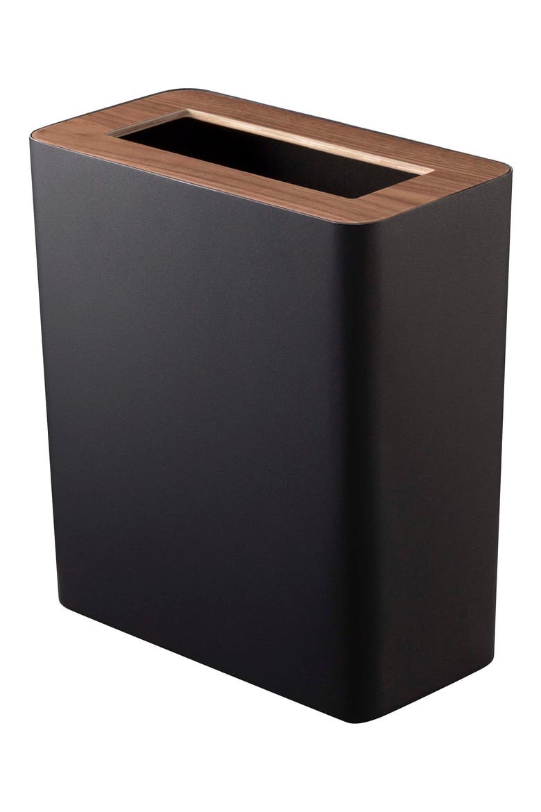 Rectangle Trash Can, Main, color, WALNUT