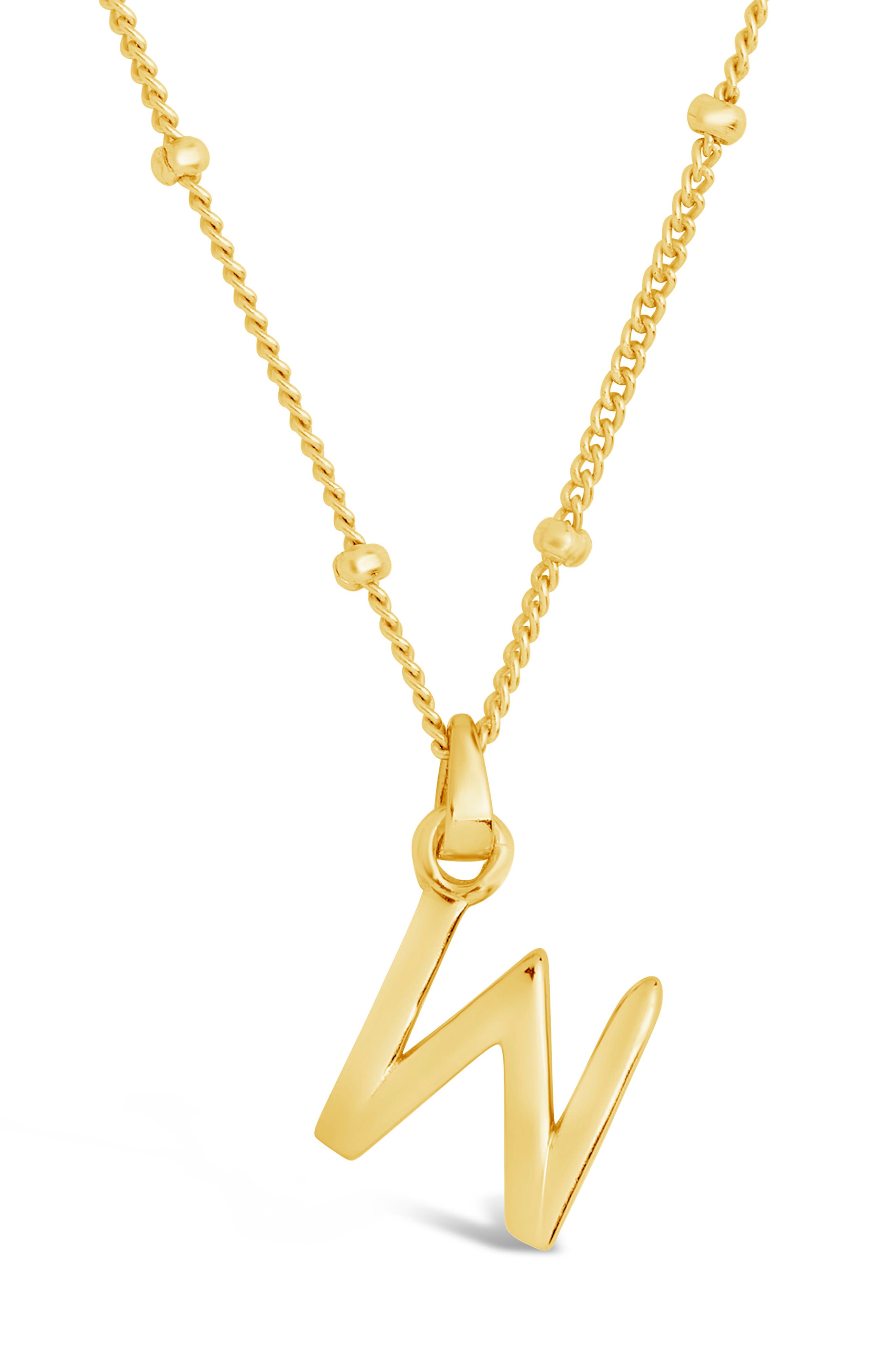 Sterling Forever 14K Gold Plated Sterling Silver Initial Necklace