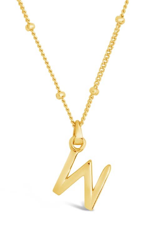 14K Gold Plated Sterling Silver Initial Necklace