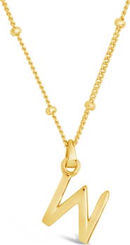 Sterling Forever 14K Gold Plated Sterling Silver Initial Necklace