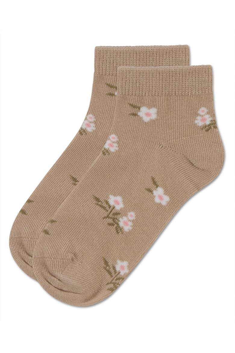 Blissful Bloom Anklet Socks, Alternate, color, Tan