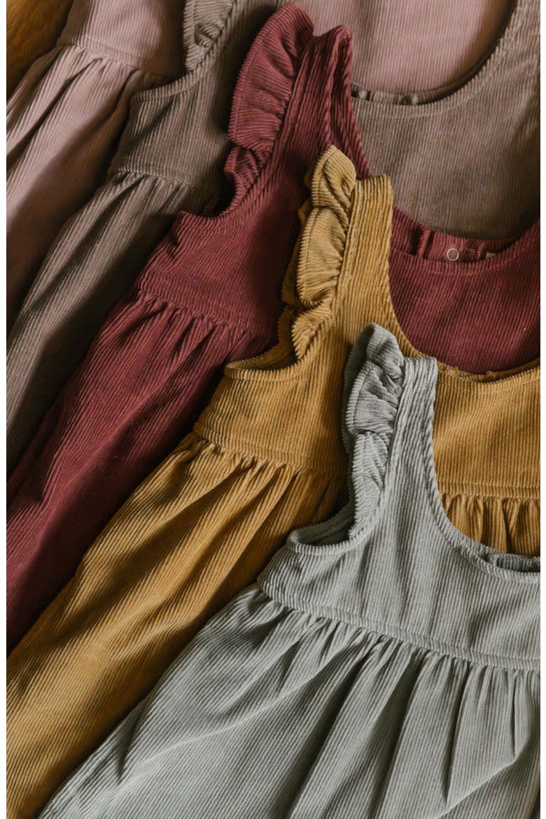 Organic Cotton Corduroy Pinafore Dress, Alternate, color, SAGE