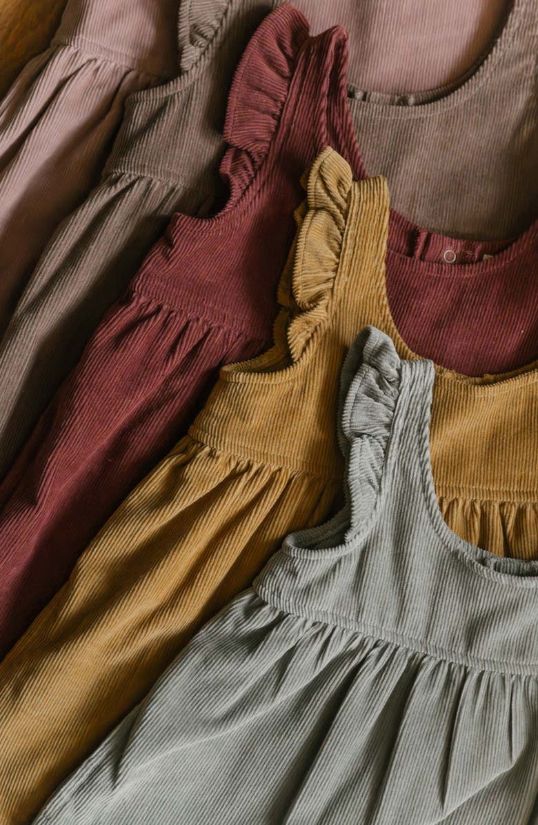 Pehr Organic Cotton Corduroy Pinafore Dress, Alternate, color, Sage