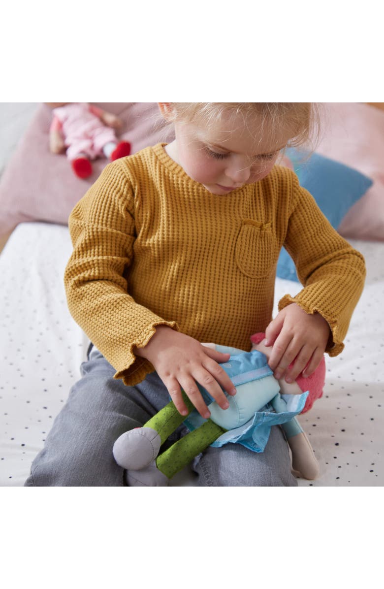 HABA Snug Up Philine - 10" Soft Doll with Embroidered Face Machine Washable - Perfect First Doll and Stuffed Cuddle Companion for 18 Months and Up, Alternate, color, Multi