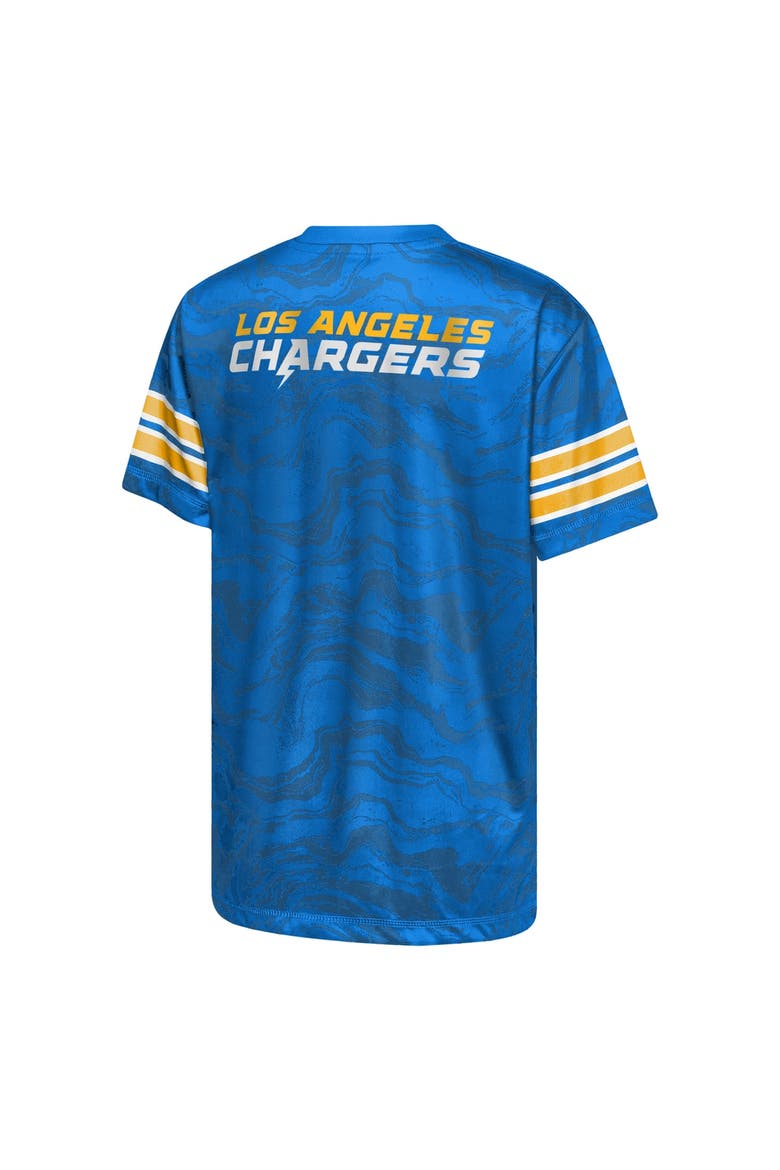 Youth Outerstuff  Blue Los Angeles Chargers Slant Route Performance T-Shirt, Alternate, color, Blue
