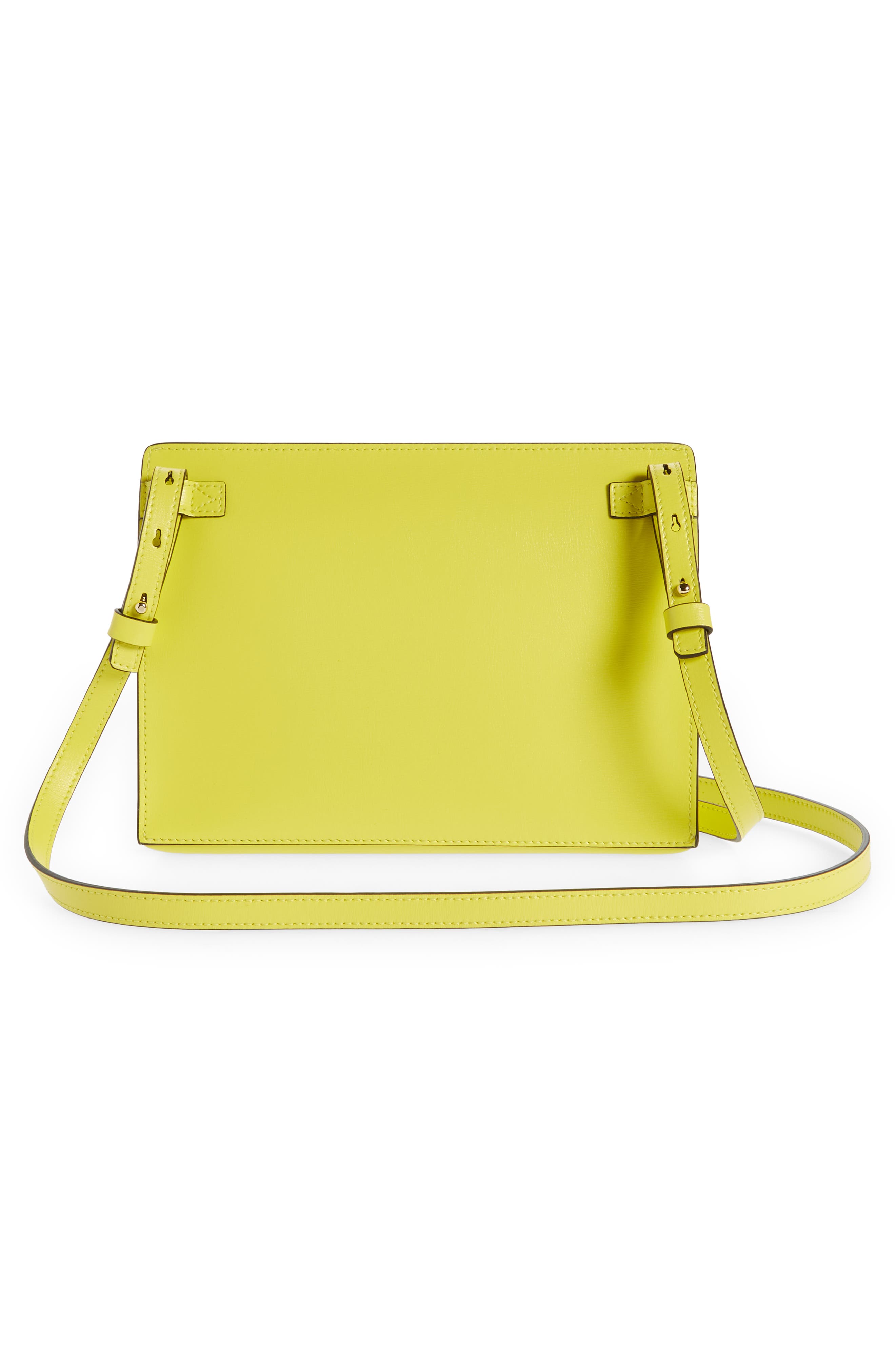 Salvatore Ferragamo Vara Bow Leather Shoulder Bag, Alternate, color, CANARY YELLOW