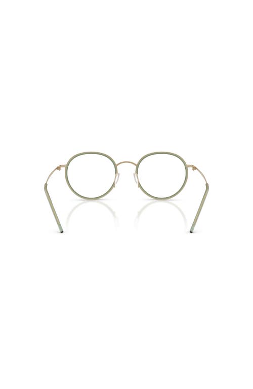 Giorgio Armani 49mm Round Optical Glasses In Green