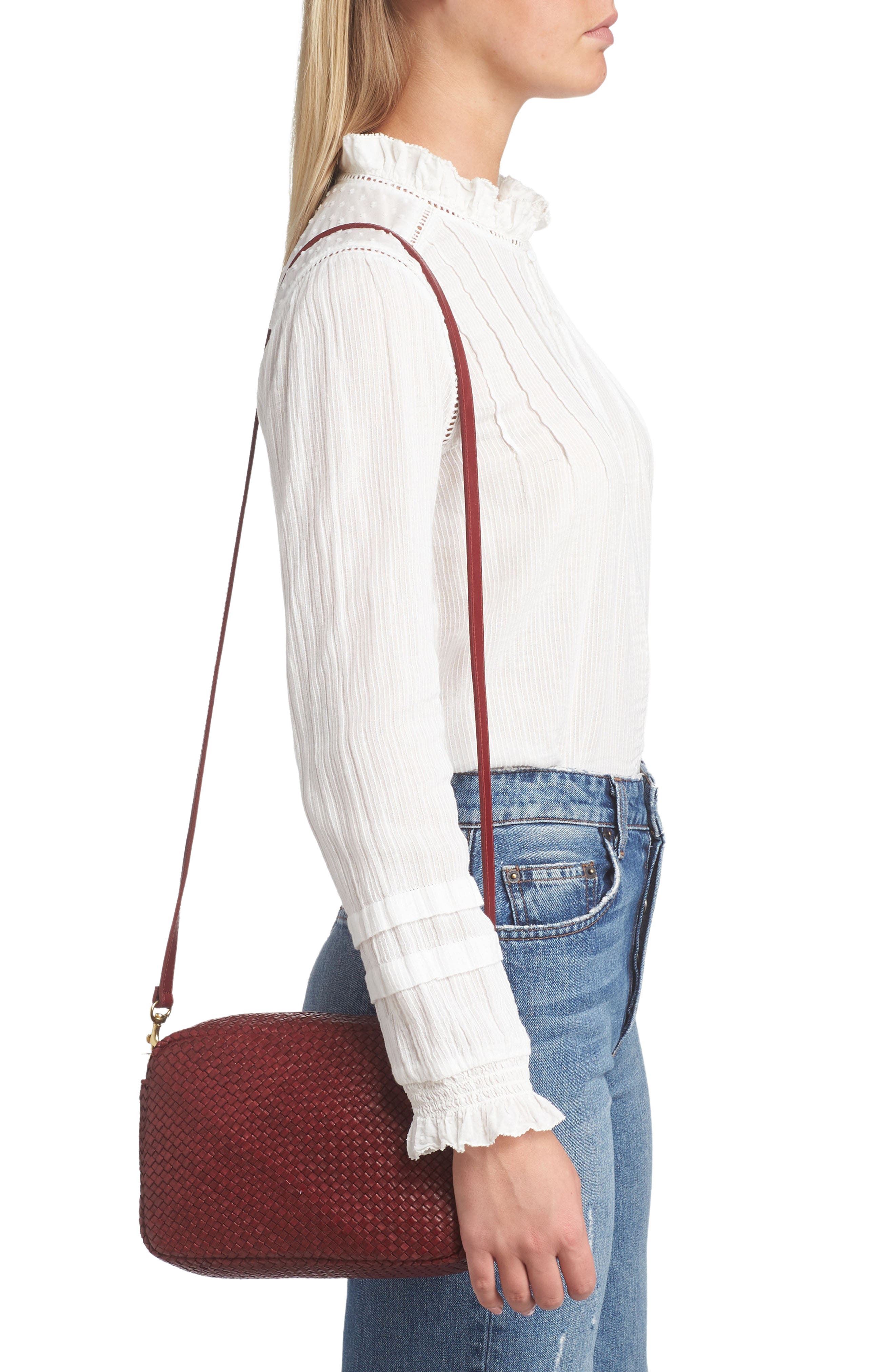 Clare V. Marisol Woven Leather Crossbody Bag, Alternate, color, 