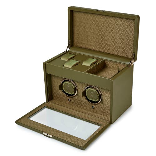 Wolf Earth Double Watch Winder In Olive