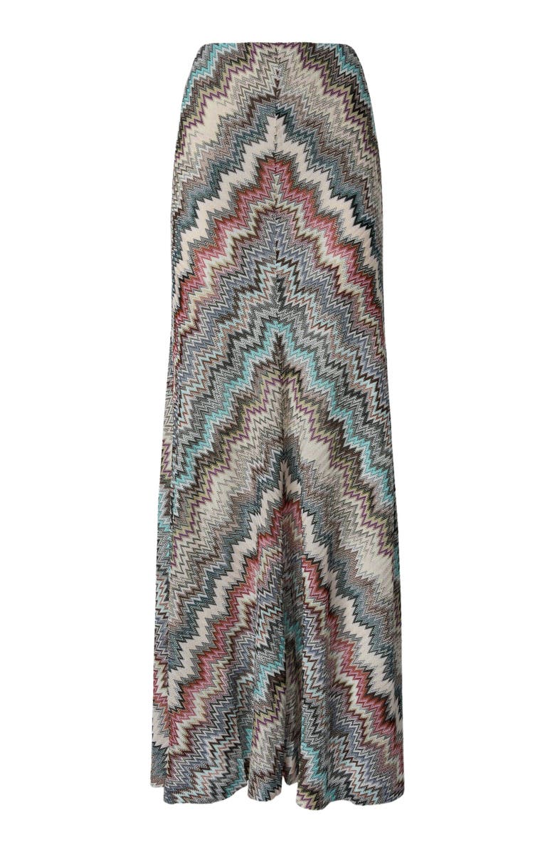 Missoni Flared Long Skirt In Viscose With Zigzag Pattern, Alternate, color, 