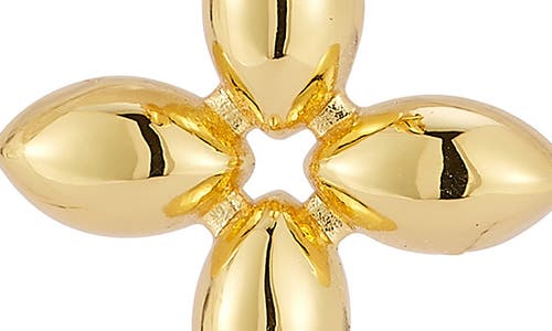 Chloe & Madison Chloe And Madison Clover Hoop Earrings In Gold