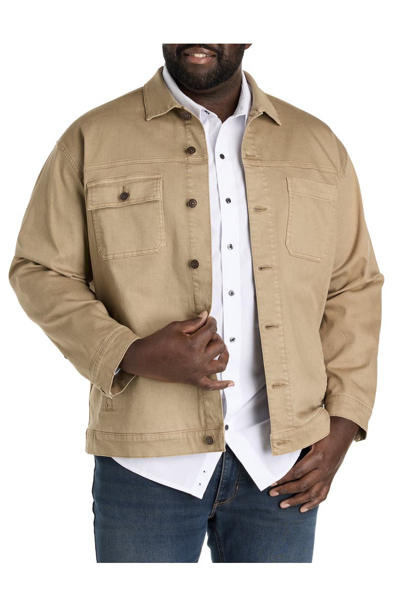 True Nation by DXL Big & Tall Broken In Utility Coat, Main, color, Dune