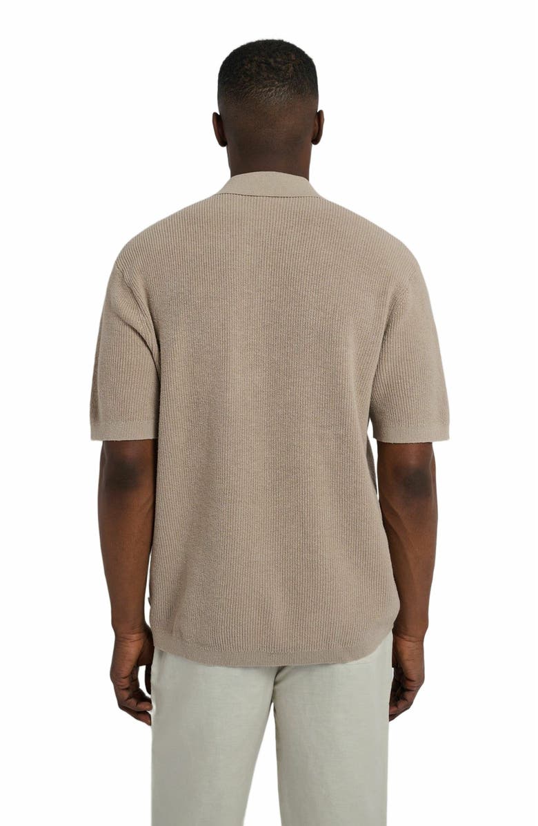 Onia Cotton Linen Knit Camp Shirt, Alternate, color, Tan