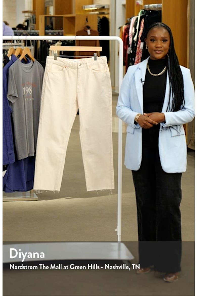 Raw Hem Crop Straight Leg Jeans video