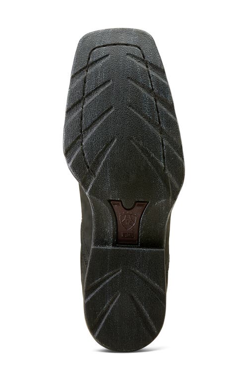 Ariat Midtown Rambler Square Toe Western Chelsea Boot In Matte Black