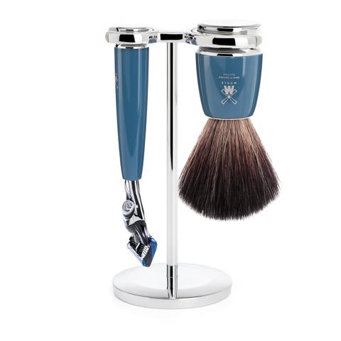Rytmo Petrol 3 Pc. Black Fibre / Fusion Shaving Set