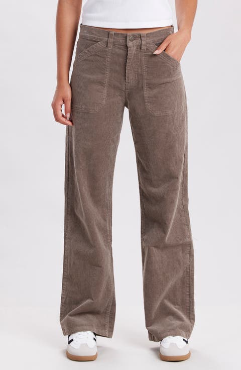 Marcie High Waist Wide Leg Corduroy Pants