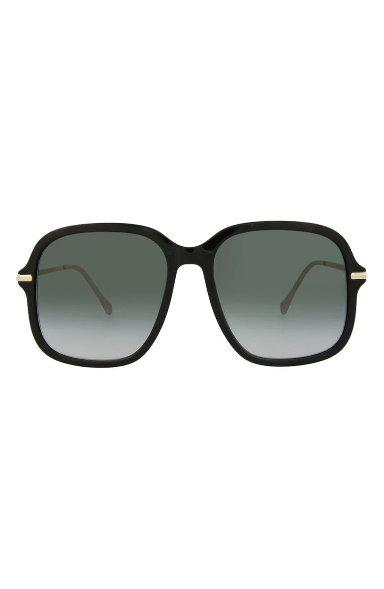 Gucci 57mm Oversize Square Sunglasses, Main, color, 