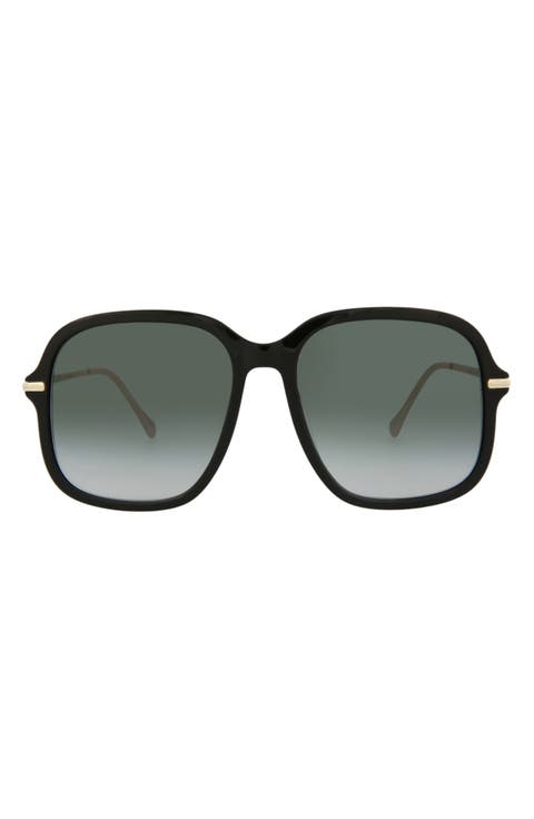 57mm Oversize Square Sunglasses