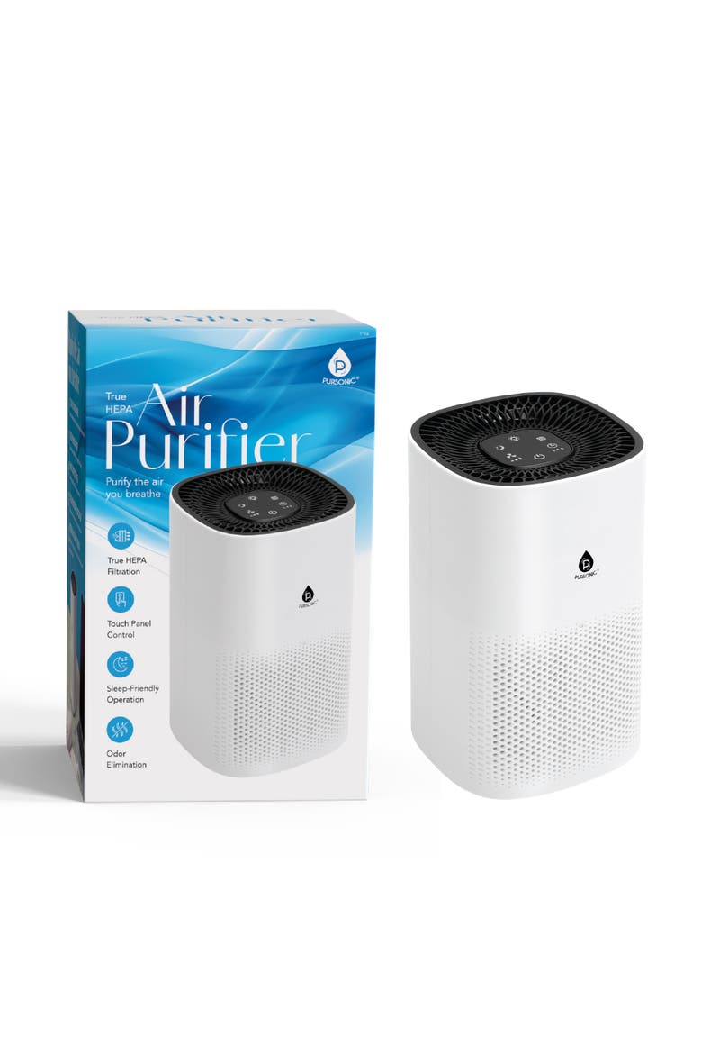 True HEPA Air Purifier 538 sq ft Coverage Smart Timer, Ultra-Quiet Sleep Mode & Touch Panel, Alternate, color, White
