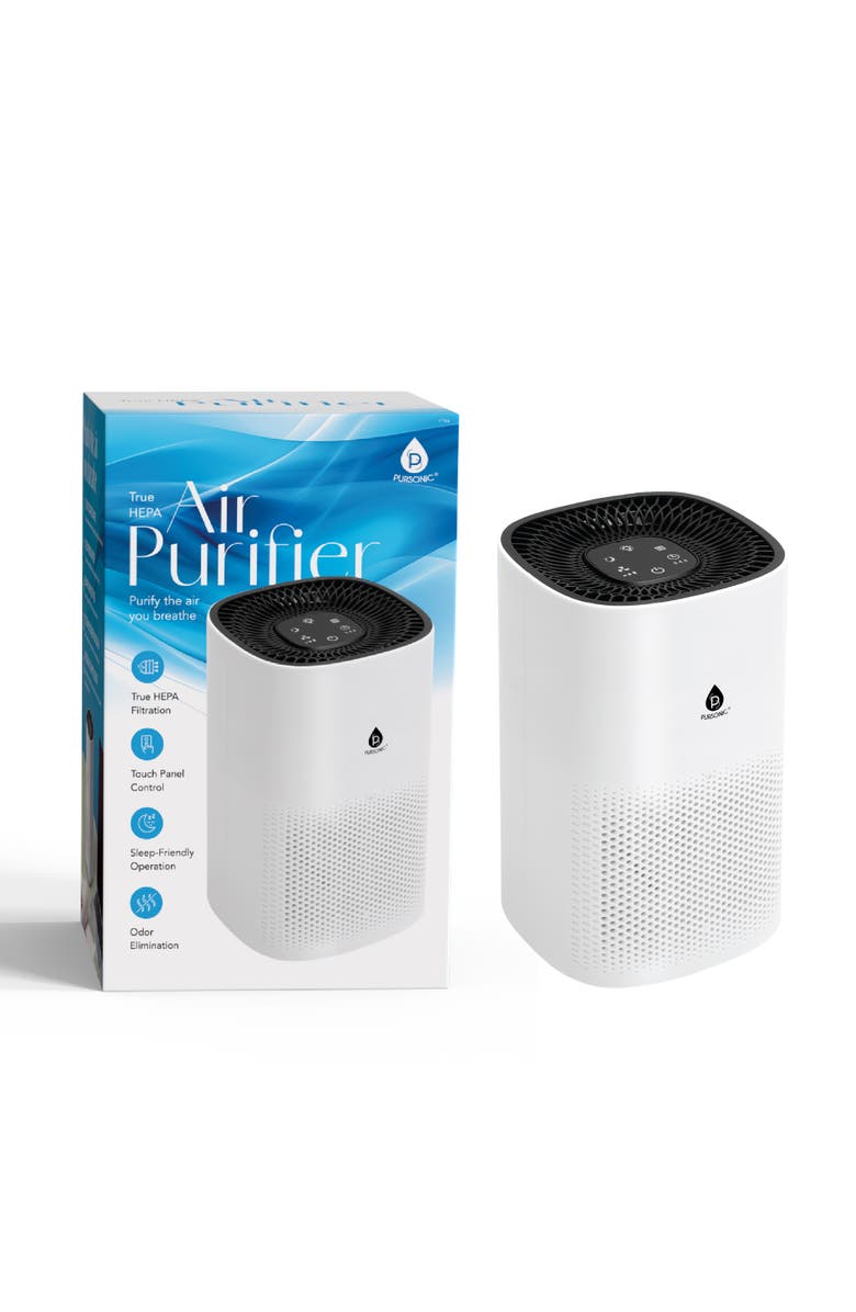 PURSONIC True HEPA Air Purifier 538 sq ft Coverage Smart Timer, Ultra-Quiet Sleep Mode
Touch Panel, Alternate, color, White